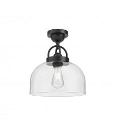  SF461101MB-Lancaster 12-in Matte Black 1 Light Semi Flush Mount