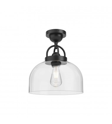  SF461101MB-Lancaster 12-in Matte Black 1 Light Semi Flush Mount