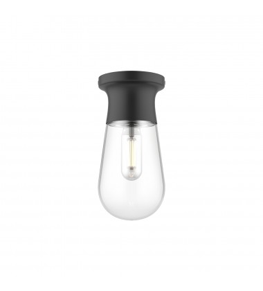  SF464001MB-Marcel 5-in Matte Black 1 Light Semi Flush Mount