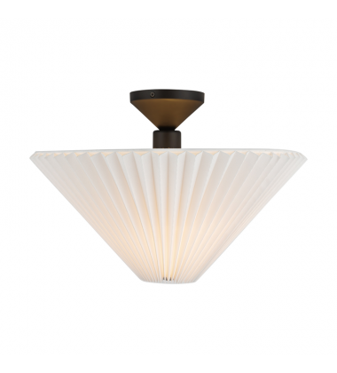 SF497016MBFW-Bridgette 16-in Matte Black/Folded White Socket Semi-Flush Mount SF497016MBFW-Bridgette 16-in Matte Black/Folded White Socket Semi-Flush Mount