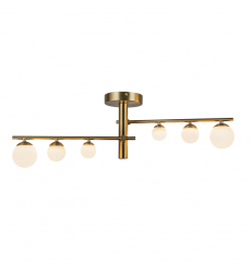 SF55525-BG/OP-UNV-Juniper 2 Head Brushed Gold/Opal Glass LED Semi-Flush