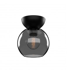  SF59706-BK/SM-Arcadia 6-in Black/Smoked 1 Light Semi Flush Mount