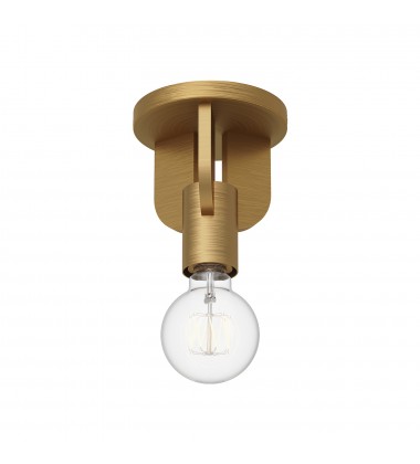 SF607001AG-Claire 5-in Aged Gold 1 Light Semi Flush Mount