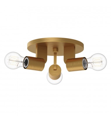  SF607003AG-Claire 10-in Aged Gold 3 Lights Semi Flush Mount