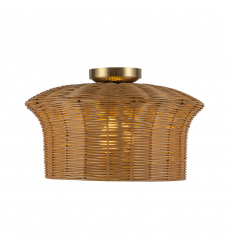 SF641016BG-Kai 16-in Brushed Gold Socket Semi-Flush Mount