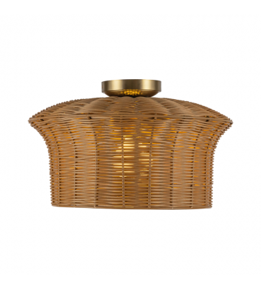 SF641016BG-Kai 16-in Brushed Gold Socket Semi-Flush Mount