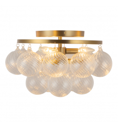 SF654318BGRC-Faye 18-in Gold Semi-Flush Mount