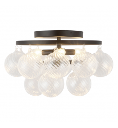SF654318MBRC-Faye 18-in Black Semi-Flush Mount