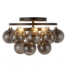 SF654318MBSM-Faye 18-in Black Semi-Flush Mount
