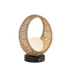  TL20610-BK/OP-Lanai 10-in Black/Opal Glass LED Table Lamp