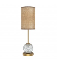  TL321201NBWL-Marni 21-in Natural Brass/White Linen LED Table Lamp