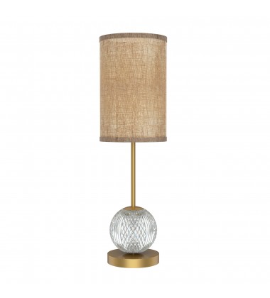  TL321201NBWL-Marni 21-in Natural Brass/White Linen LED Table Lamp