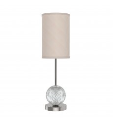  TL321201PNWL-Marni 21-in Polished Nickel/White Linen LED Table Lamp
