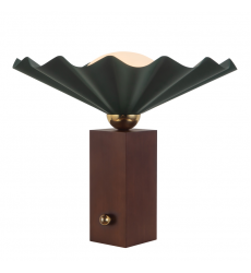 TL354116PGN-Furrow 14-in Green Table Lamp