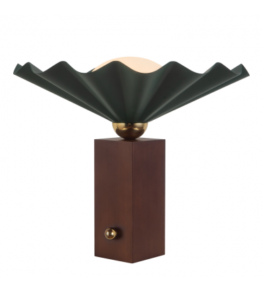 TL354116PGN-Furrow 14-in Green Table Lamp