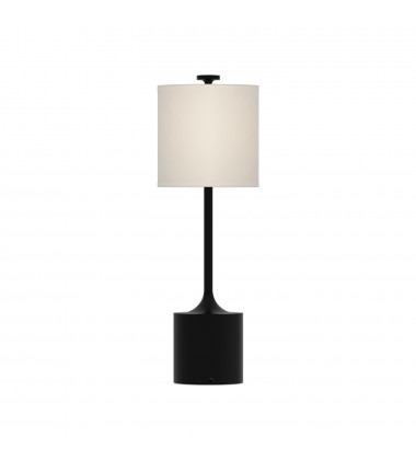  TL418726MBIL-Issa 26-in Matte Black/Ivory Linen 1 Light Table Lamp