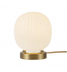 TL579107BGGR-Cherise 7-in Brushed Gold/Glossy Ribbed Opal Glass Socket Table Lamp TL579107BGGR-Cherise 7-in Brushed Gold/Glossy Ribbed Opal Glass Socket Table Lamp