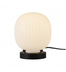 TL579107MBGR-Cherise 7-in Matte Black/Glossy Ribbed Opal Glass Socket Table Lamp TL579107MBGR-Cherise 7-in Matte Black/Glossy Ribbed Opal Glass Socket Table Lamp