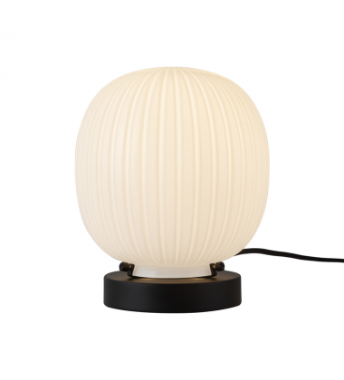 TL579107MBGR-Cherise 7-in Matte Black/Glossy Ribbed Opal Glass Socket Table Lamp TL579107MBGR-Cherise 7-in Matte Black/Glossy Ribbed Opal Glass Socket Table Lamp
