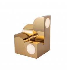  TL82412-PB-Gypsum 9-in Polished Brass LED Table Lamp