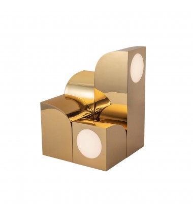  TL82412-PB-Gypsum 9-in Polished Brass LED Table Lamp