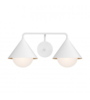  VL485221WHOP-Remy 21-in White/Opal Glass 2 Lights Vanity
