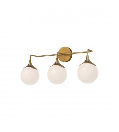 VL505125AGOP-Nouveau 25-in Aged Gold/Opal Matte Glass 3 Lights Vanity VL505125AGOP-Nouveau 25-in Aged Gold/Opal Matte Glass 3 Lights Vanity