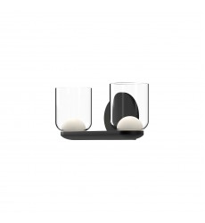  VL52512-BK/CL-Cedar 12-in Black/Clear LED Vanity