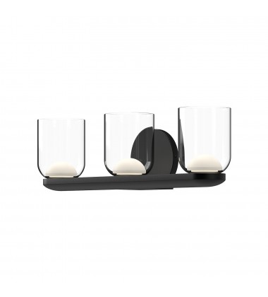 VL52520-BK/CL-Cedar 20-in Black/Clear LED Vanity