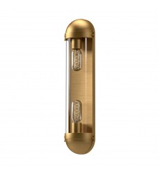  VL539221AGCL-Cyrus 6-in Aged Gold/Clear Glass 2 Lights Vanity