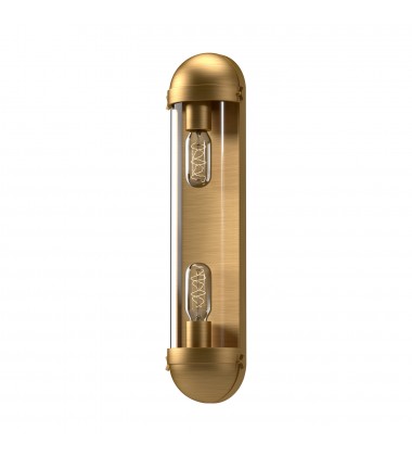  VL539221AGCL-Cyrus 6-in Aged Gold/Clear Glass 2 Lights Vanity