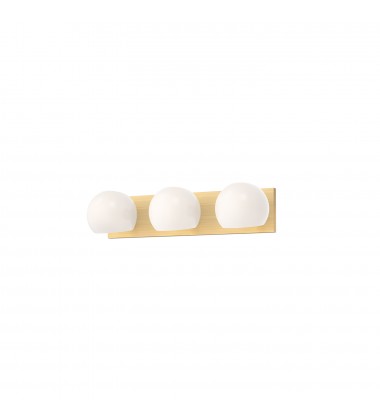  VL548322BGOP-Willow 22-in Brushed Gold/Opal Matte Glass 3 Lights Vanity