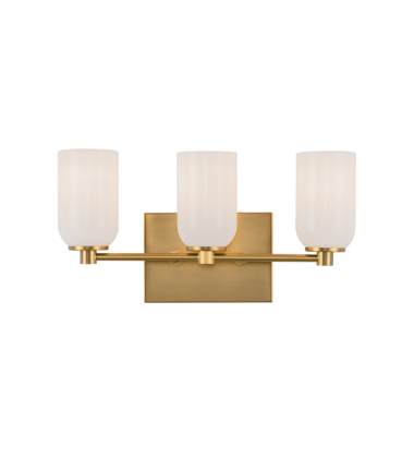 VL57718-BG/GO-Nola 18-in Brushed Gold/Glossy Opal Glass Socket Vanity Light