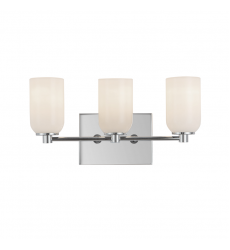 VL57718-CH/GO-Nola 18-in Chrome/Glossy Opal Glass Socket Vanity Light VL57718-CH/GO-Nola 18-in Chrome/Glossy Opal Glass Socket Vanity Light