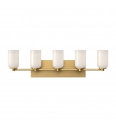  VL57732-BG/GO-Nola 31-in Brushed Gold/Glossy Opal Glass Socket Vanity Light