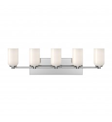  VL57732-CH/GO-Nola 31-in Chrome/Glossy Opal Glass Socket Vanity Light