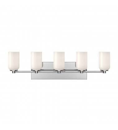  VL57732-CH/GO-Nola 31-in Chrome/Glossy Opal Glass Socket Vanity Light