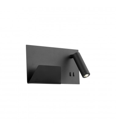  WS16811R-BK-Dorchester 11-in Black LED Wall Sconce