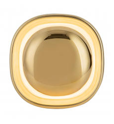 WS17308-MRB-Pebble 8-in Brass dimmable LED Wall Sconce