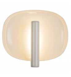 WS20809-PW-Lustre 9-in White dimmable LED Wall Sconce