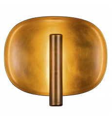 WS20809-VB-Lustre 9-in Brass dimmable LED Wall Sconce