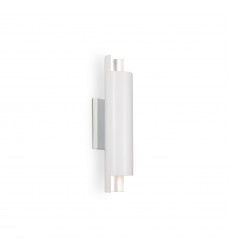  WS41216-WH/SV-Dela 16-in White/Silver LED Wall Sconce