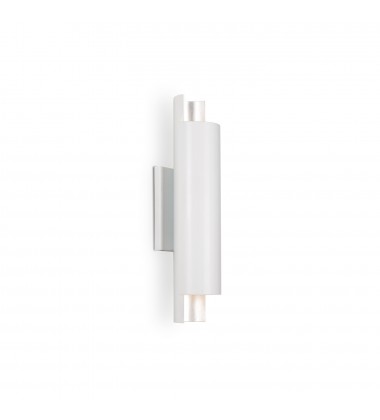  WS41216-WH/SV-Dela 16-in White/Silver LED Wall Sconce