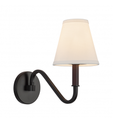 WS445106MBWL-Sloan 12-in Black Wall Sconce