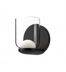  WS52505-BK/CL-Cedar 4-in Black/Clear LED Wall Sconce