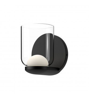  WS52505-BK/CL-Cedar 4-in Black/Clear LED Wall Sconce