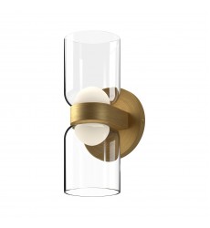  WS52511-BG/CL-Cedar 11-in Brushed Gold/Clear LED Wall Sconce