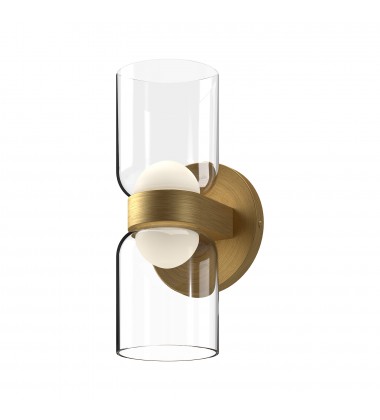  WS52511-BG/CL-Cedar 11-in Brushed Gold/Clear LED Wall Sconce