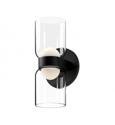  WS52511-BK/CL-Cedar 11-in Black/Clear LED Wall Sconce