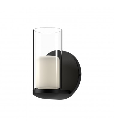  WS53505-BK/CL-Birch 3-in Black/Clear LED Wall Sconce